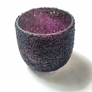 Purple jeweled tea light votive